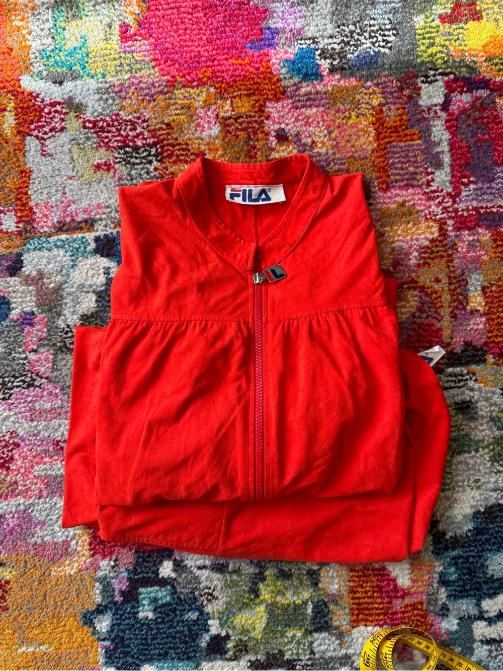 Vintage FILA Red Zip-Up Sleeveless Top